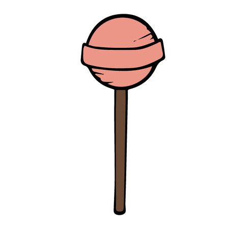 lollipop doodle sketch on a white backgroundのイラスト素材