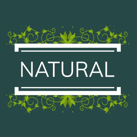 climbing plants on green backgroundのイラスト素材