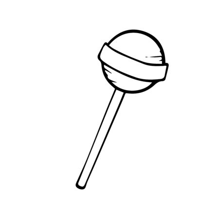 lollipop doodle sketch on a white backgroundのイラスト素材