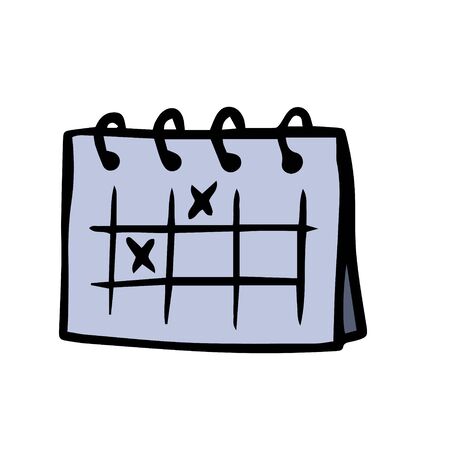 Doodle sketch page of notepad, glider. Simple flat illustration on white background.のイラスト素材