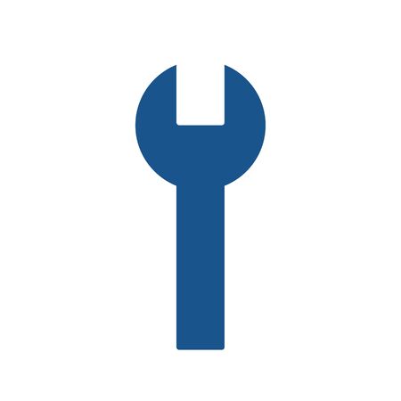  Simple flat illustration of a wrench. Repair icon, breakdown on a white backgroundのイラスト素材
