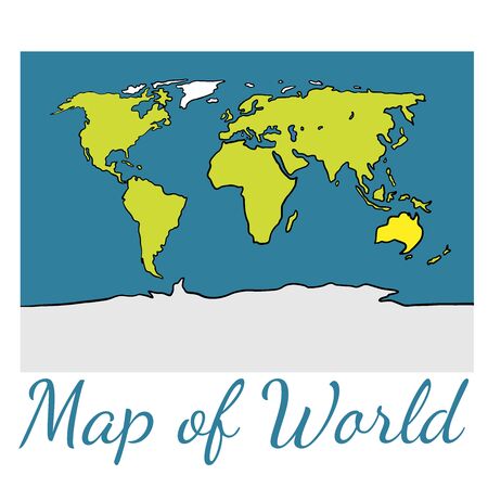 best popular world map outline graphic sketch style, background vector of Asia Europe north south america and africaのイラスト素材