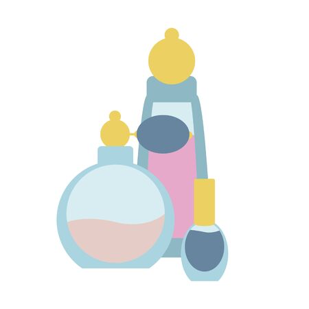 Simple, flat illustration of perfume bottle, cosmetics. Iconのイラスト素材