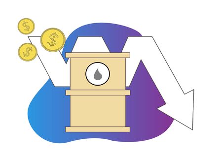 Oil Price Prediction vector icon. flat sign for mobile concept and web design.のイラスト素材