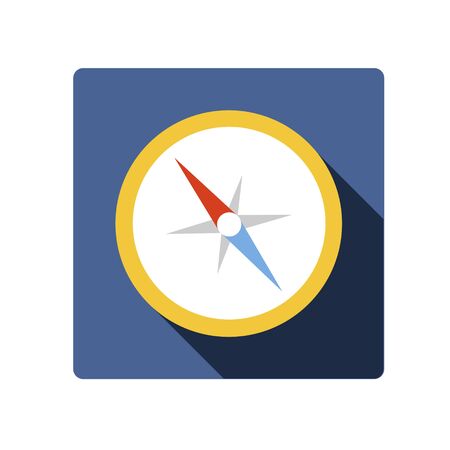  Simple flat illustration of a compass. Compass icon.のイラスト素材