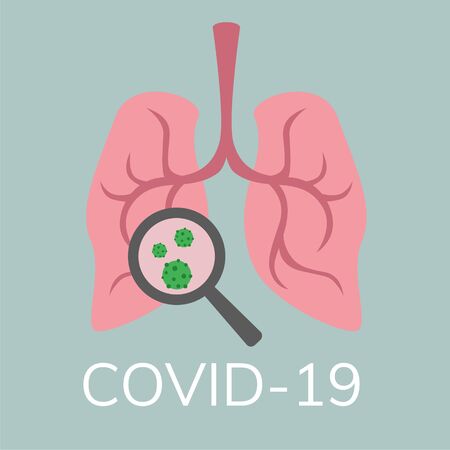 vector illustration of covid-19 virus coronavirus. The concept of the fight, the treatment of the virus.のイラスト素材