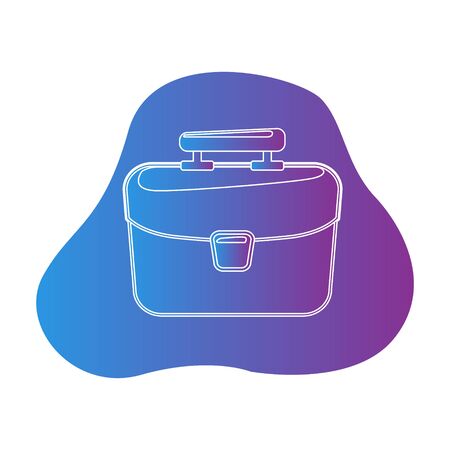  Simple flat illustration of a briefcase on a white backgroundのイラスト素材