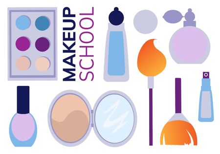 Simple flat illustration of cosmetics .の写真素材