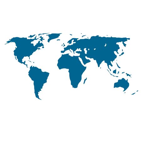 Simple, flat illustration of a world mapの写真素材