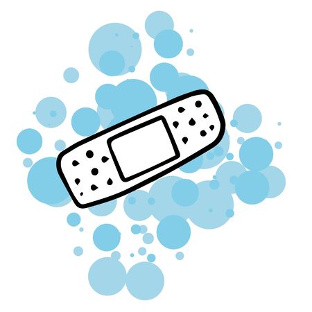 Doodle Sketch bandage Simple, flat illustrationの写真素材