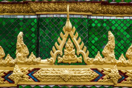 Decorative door of buddhist temple gateの写真素材