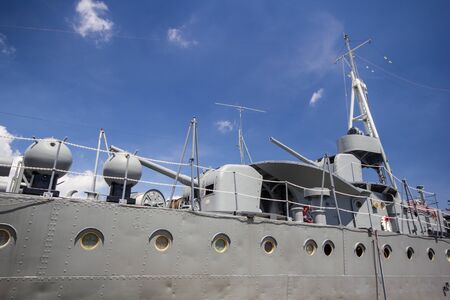 Thai old battleship, Mae Klongのeditorial素材