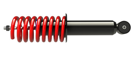 shock absorber isolated on white background  3D render 