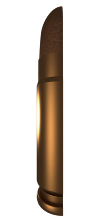Bullet  isolated  white background  3d  illustration