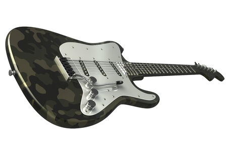 electric guitar  Isolation  white background  3dの写真素材