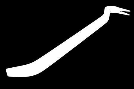 crowbar. isolated on black background. 3dの写真素材