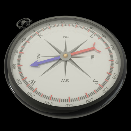Compass. isolated on black background. 3dの写真素材