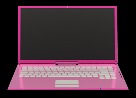 Laptop. isolated on black background. 3dの写真素材