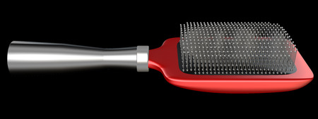 Hair comb. realistic. isolated on black background. 3d illustration
brushの写真素材