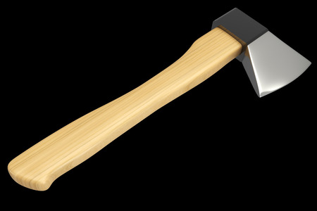 Axe. isolated on black background 3d illustration. high resolutionの写真素材