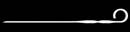 metal skewer. isolated on black background. 3dの写真素材