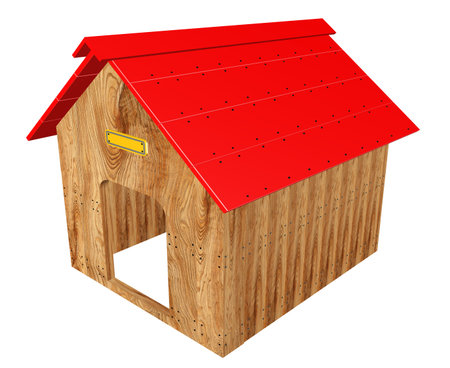 doghouse. Isolated on white background. 3dの写真素材