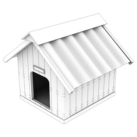 doghouse. Isolated on white background. 3dの写真素材