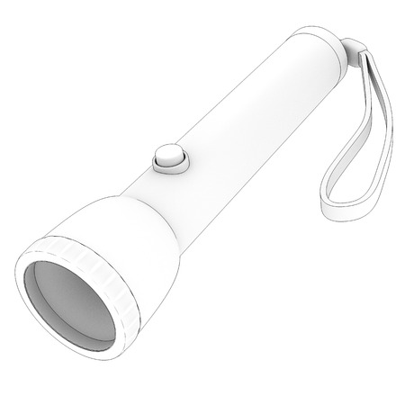 flashlight. Isolated on white background. 3dの写真素材