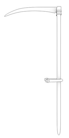 scythe. Isolated on white background. 3dの写真素材