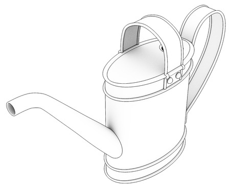 watering can. Isolated on white background. 3dの写真素材