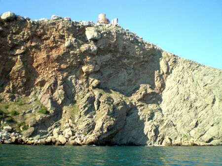 Îpen sea and the sky with the beach line in the sun clear cloudless day   の写真素材