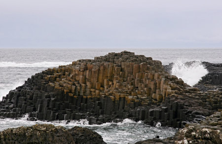 The Giants Causeway is the result of an ancient volcanic activity