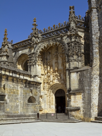 Manueline entrance of the Convent  churchの写真素材