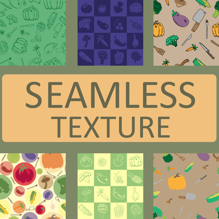 seamless texture vegetables and fruits vector set collectionのイラスト素材