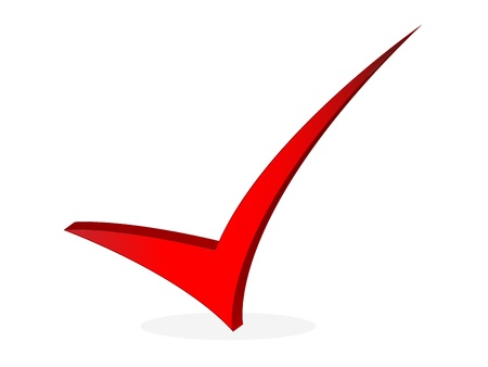 3d red accept logostyle のイラスト素材