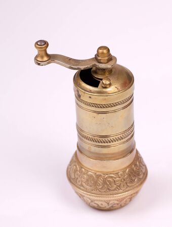 old vintage coffee mill on whiteの写真素材