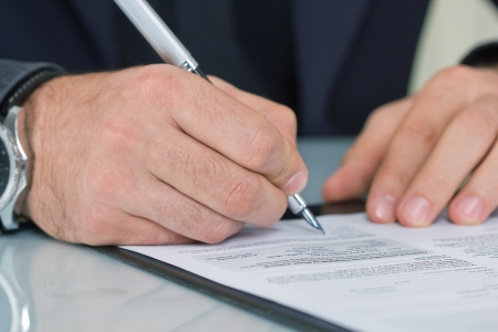 businessman  working with documents sign up contract の写真素材