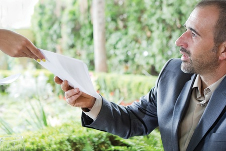 afraid farmer conclude a agreementの写真素材