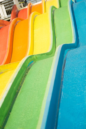 Aqua park slides great for having funの写真素材