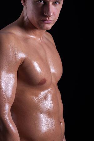 Portrait of yong sexy and muscular manの写真素材