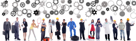 Group of industrial workers,workers physician and bussines peopleの写真素材