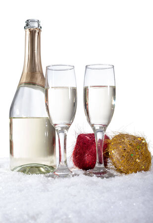 Champagne in glasse,new year conceptの写真素材