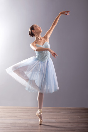beautiful ballerina in point techniqueの写真素材