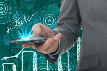 businessman hand use smart phoneの写真素材