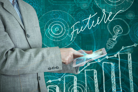 strategy and idea,concept of digital virtual business netvorkの写真素材