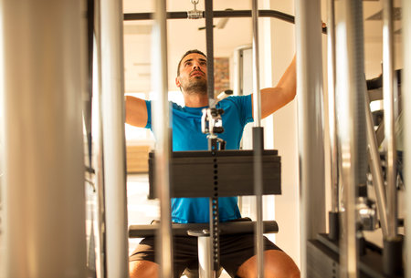 Man training in a gym