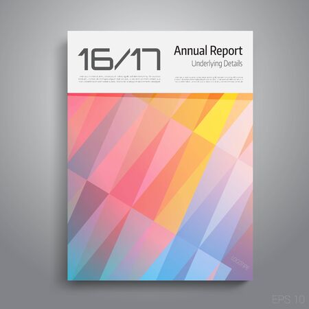 Annual report Leaflet Brochure Flyer template A4 size design, book cover layout design.のイラスト素材