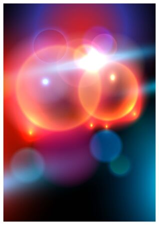 Modern abstract vector background template or Wallpaper in dark colors with blurred circles. Glowing rays. Abstract background for brochure, card, flyer, poster, cover.Vector illustrationのイラスト素材
