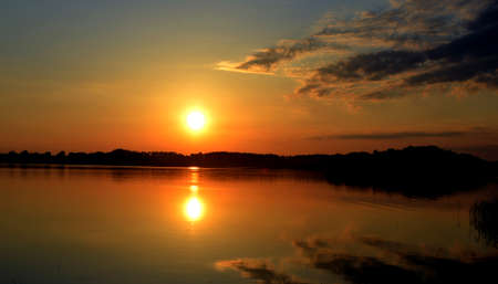 sunset in masuriaの写真素材