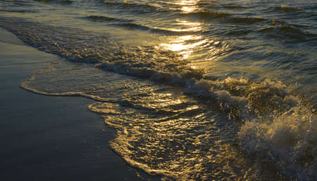 Sea waves over the Baltic Seaの写真素材